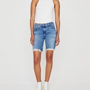 [30R]AG The Nikki Shorts Relaxed Skinny Women's Blue Denim Bermuda Shorts